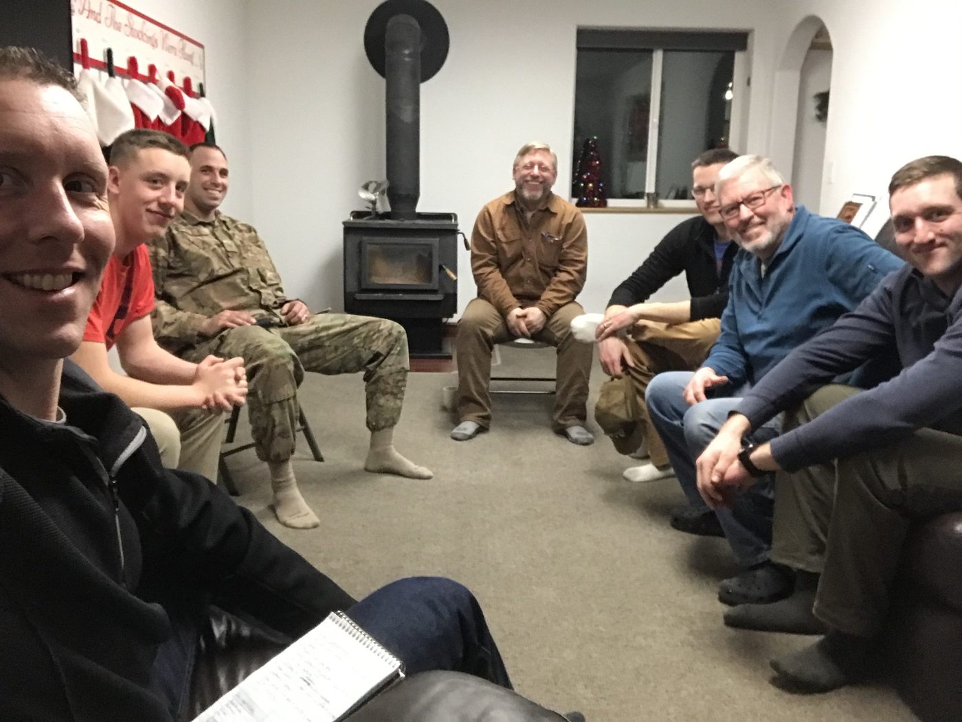 Soldiers gathered for our Thursday night Soldier ministry