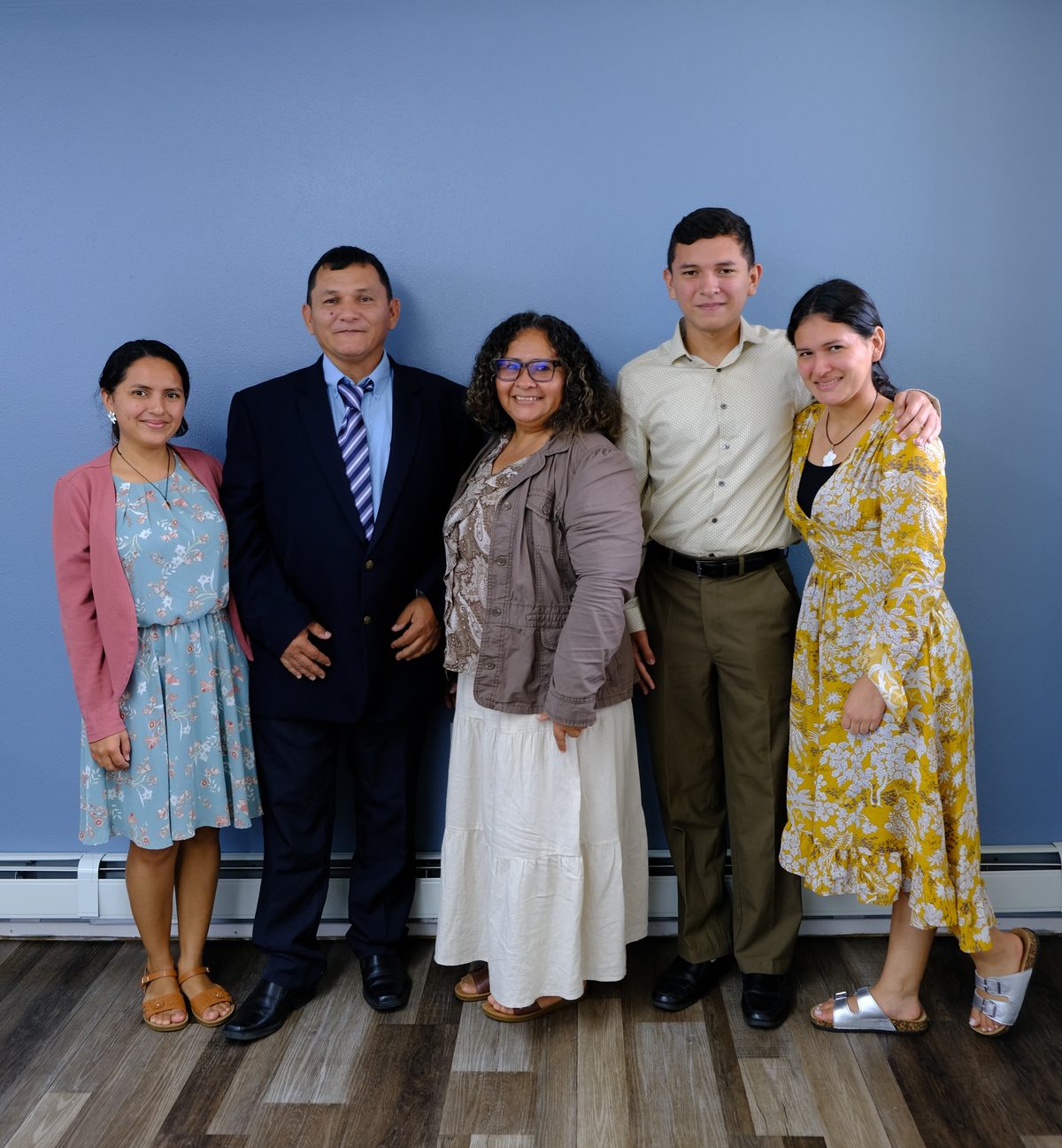 The Yanez missionary family with church members